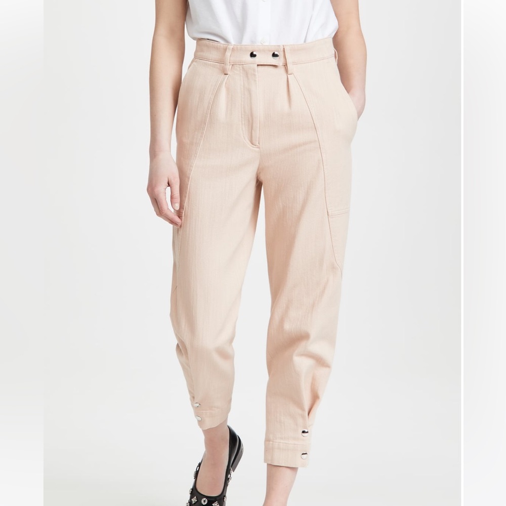 IRO Viklay Pants (Buttoned Hem) Light Pink France Size 40